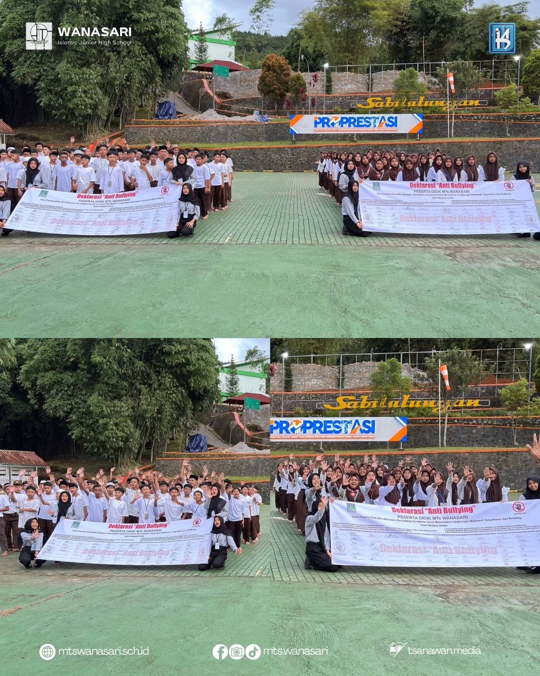 Deklarasi Anti Bullying Peserta LDKS, P5 dan PERSAMI Mts Wansari